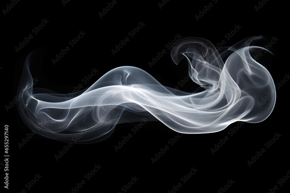 White Smoke on Black Background White Smoke on Black Background