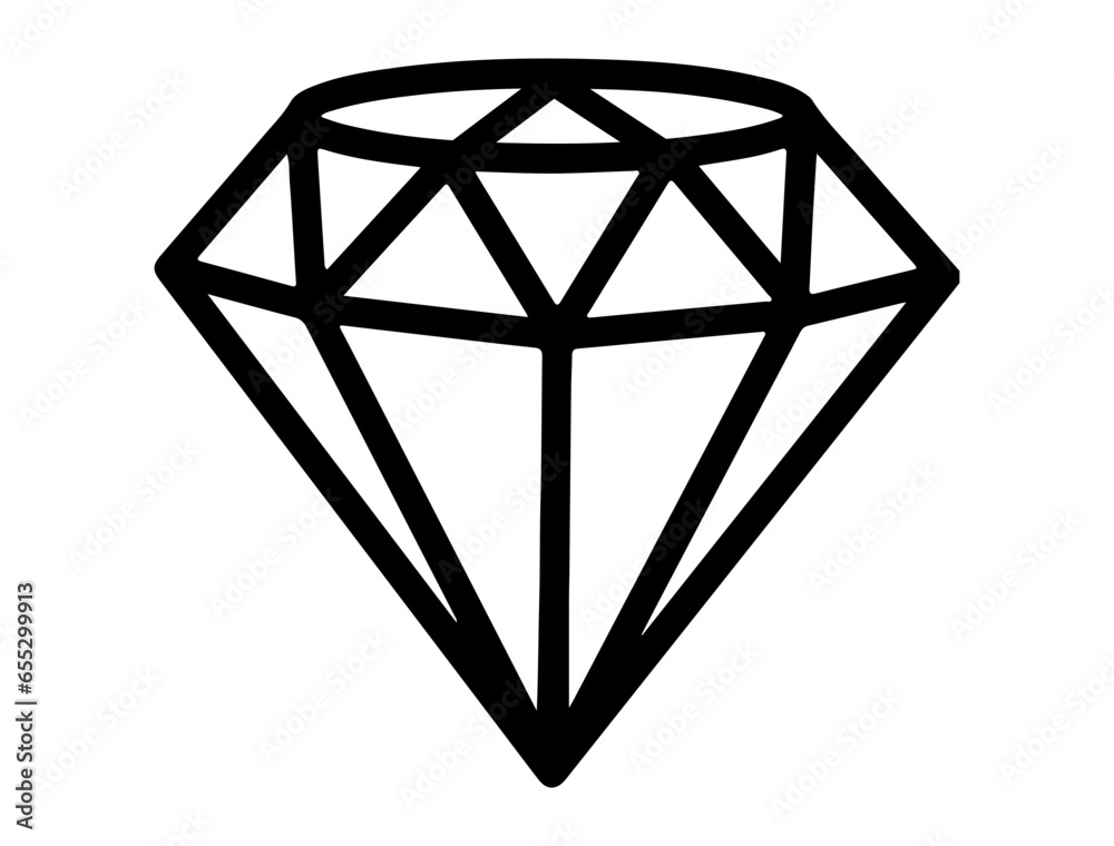 Diamond shape silhouette vector art Diamond shape silhouette vector art