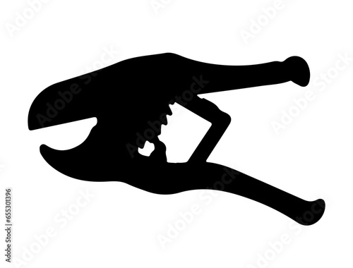 Pipe cutter silhouette vector art white background