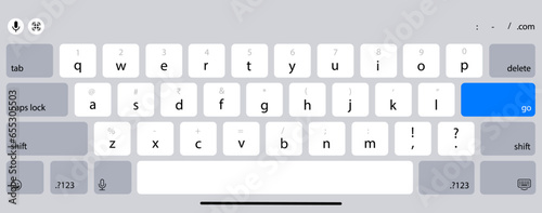 Apple Ipad Pro Keyboard in a realistic style. Vector illustration