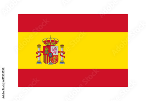 Spain flag with original ratio