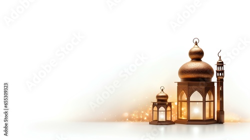 ramadan kareem isolated white background ai generated 