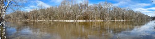 Tar River during winter in Greenville, North Carolina