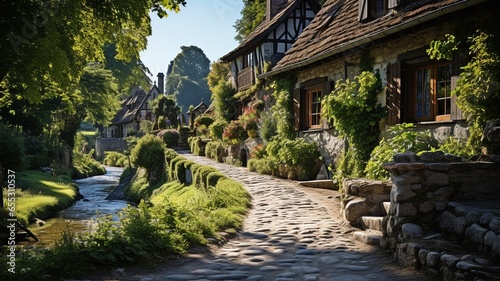 An old, modest country house.