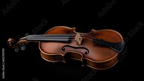 Violin in Black Isolated Background