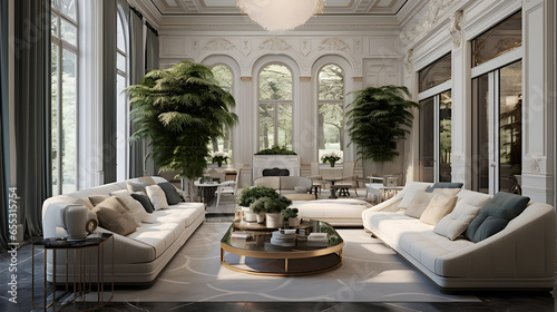Comfortable and beautiful luxury villa interior design. lounge