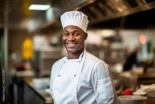 Portrait of a chef working in a restaurant kitchen