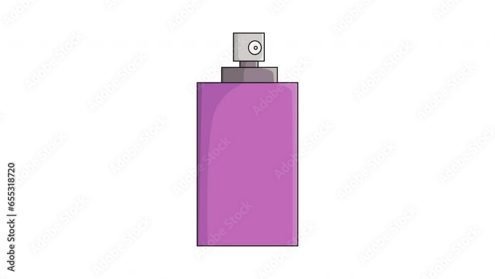 animated video of forming a perfume bottle on a white background animated video of forming a perfume bottle on a white background
