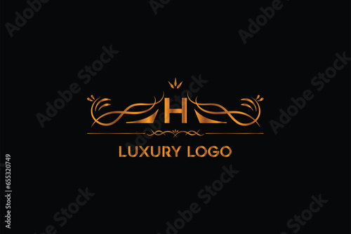 This is a luxury latter golden logo design 