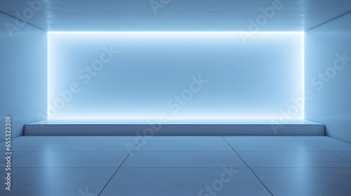 Wallpaper Mural abstract architecture background of a glowing room with a smooth tiled floor.  Torontodigital.ca