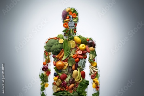 Fresh food in human body , Nutrition for human Generative AI