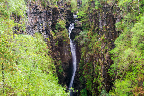 views inside Corrieshalloch Gorge National Nature Reserve, Highlands, Scotland photo