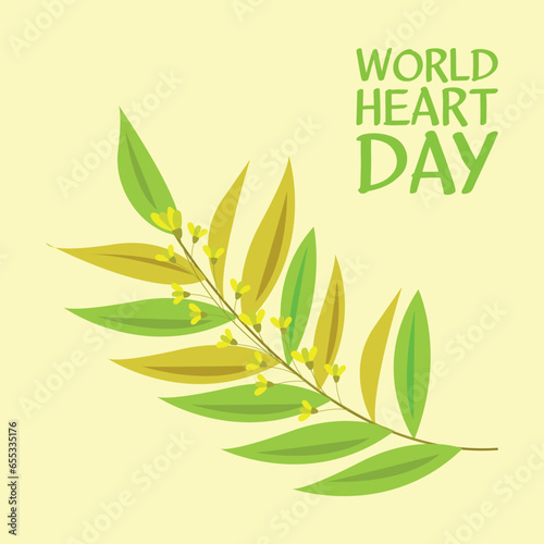 World Heart Day . Design suitable for greeting card poster and banner