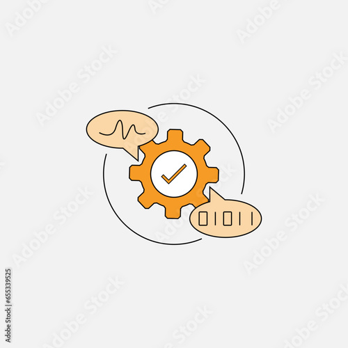 Large Language Model Icon. Language Correction icon editable stroke.