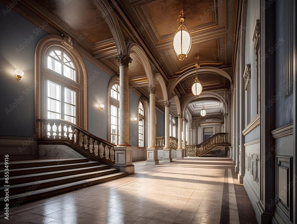 Interior of a historic building in the city of Lviv, Ukraine