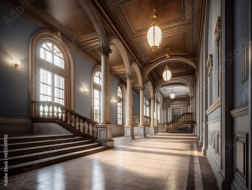 Interior of a historic building in the city of Lviv, Ukraine