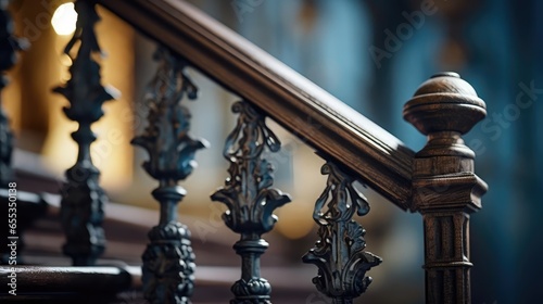 cast iron banister in old house