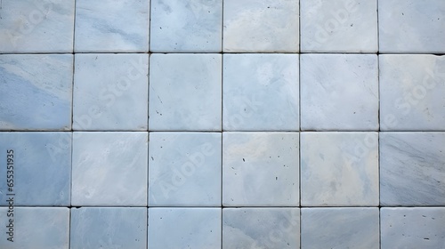 Pattern of Travertine Tiles in light blue Colors. Top View