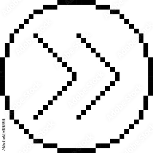 Arrow Pixel Art Outline Icons