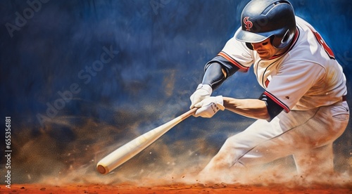 baseball player in action, baseball player hitting ball, hd sports banner, cool sports wallpaper