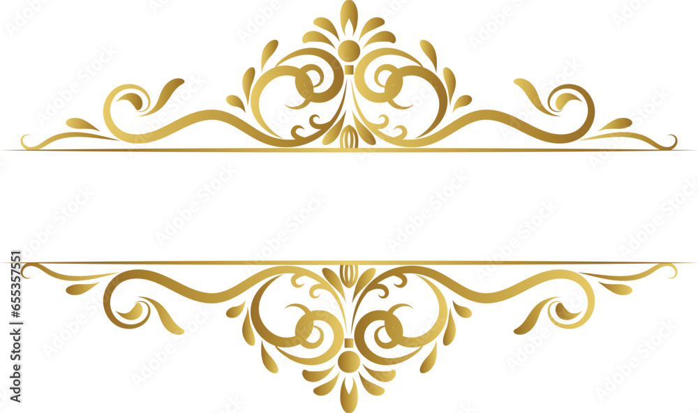 Vector vintage royal title border or text frame ornament elements, Luxury vintage Border wedding invitation card frame border png and vector