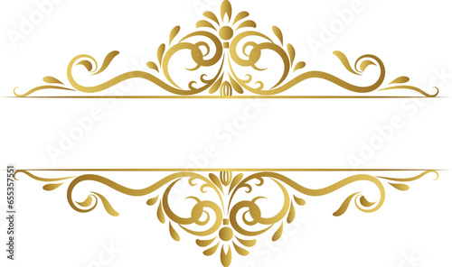 Vector vintage royal title border or text frame ornament elements, Luxury vintage Border wedding invitation card frame border png and vector