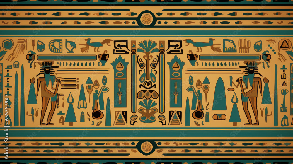 illustration of Egypt texture flat background - obrazy, fototapety, plakaty 