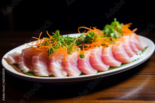 Sashimi - dish in seafood reataurant.
