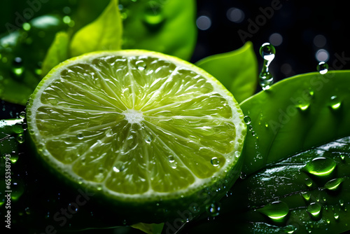 fresh lime photography Made with Generative AI