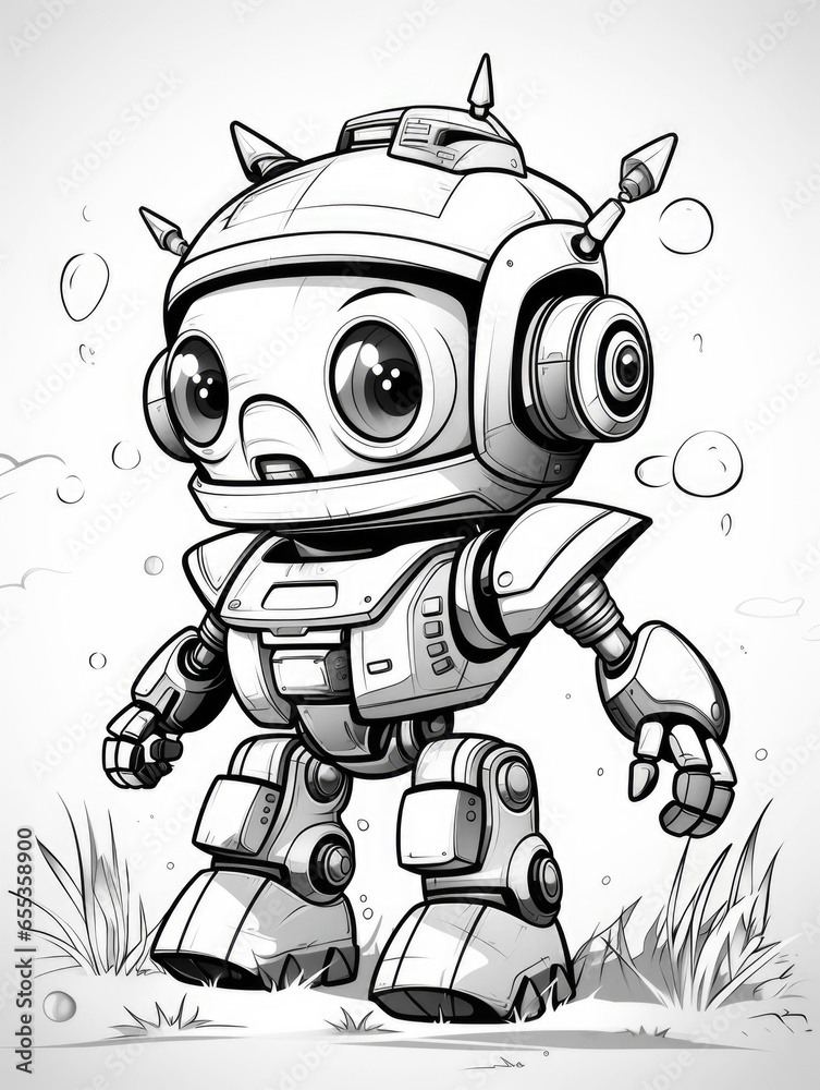 robot coloring book robot coloring book