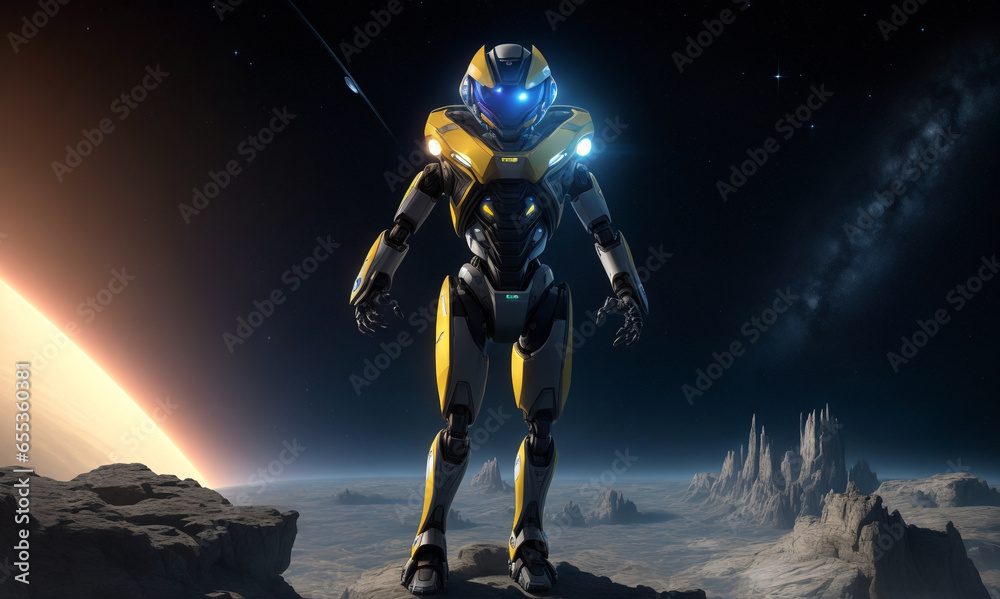 Fototapeta premium android space galaxies spaceships