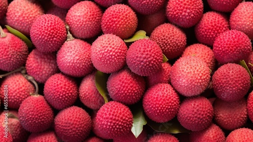  a pile of red fruit sitting on top of each other.  generative ai