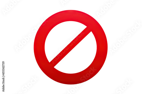 prohibition sign or stop sign png illustration isolated on transparent background