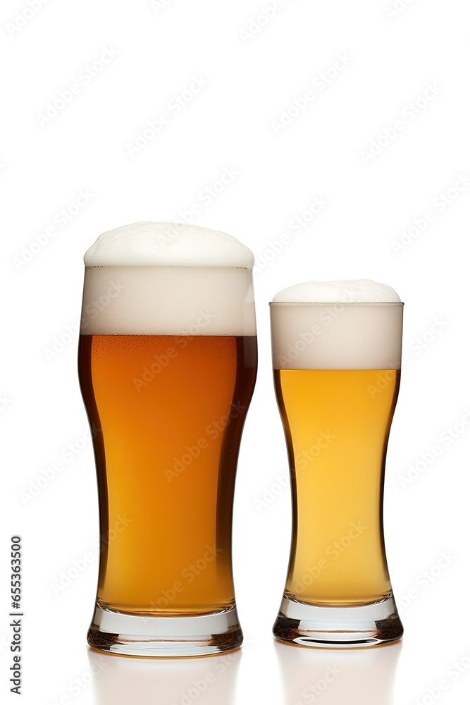 glass of beer isolated on white glass of beer isolated on white