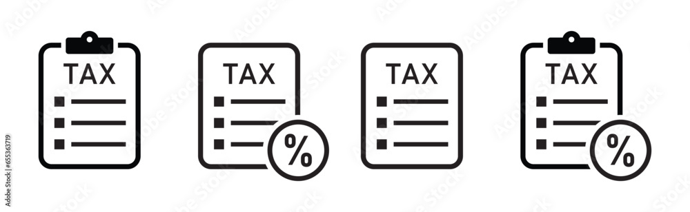 Tax document icon. Invoice icon, vector illustration Tax document icon. Invoice icon, vector illustration
