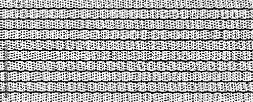 Monochrome texture composed of irregular graphic elements. Distressed uneven grunge background. Abstract vector illustration. Overlay for interesting effect and depth. Isolated on white background.