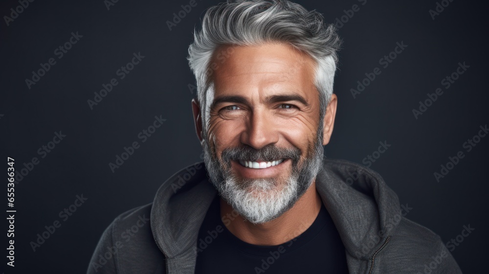 Handsome mid aged man model closed up Handsome mid aged man model closed up