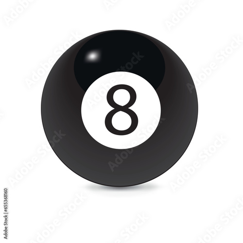 Number eight billiard ball 