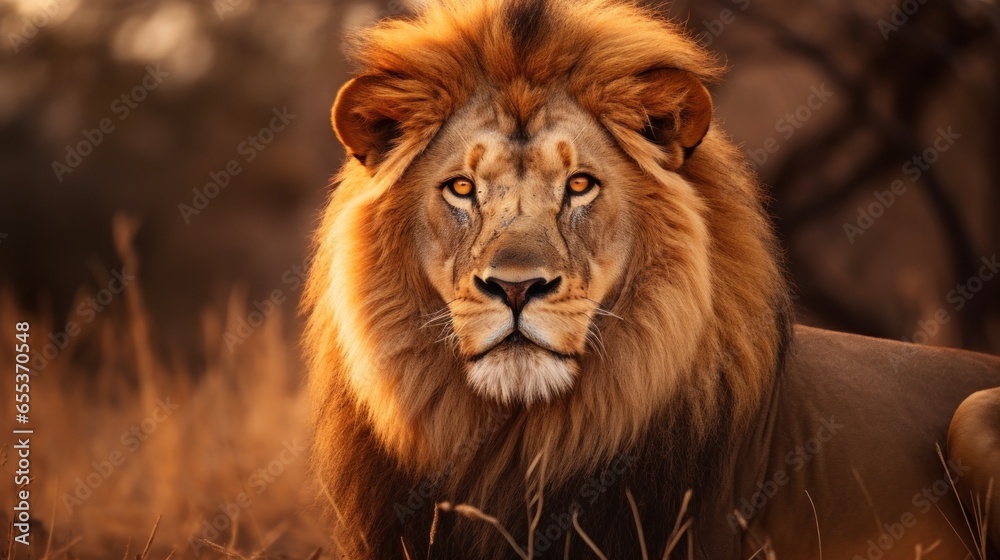 portrait of a lion. Generative AI