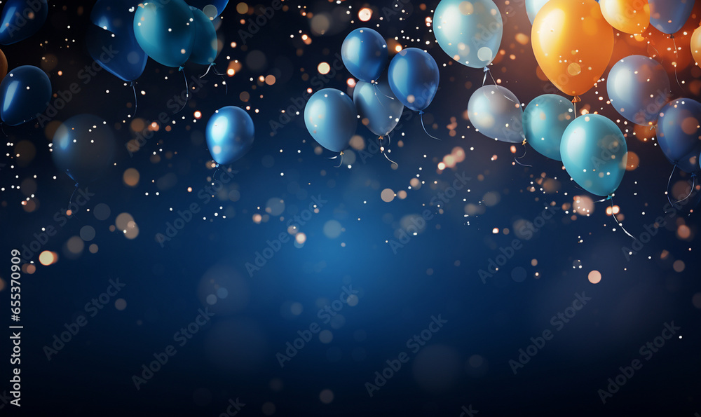 A background with balloons, celebrating, with copy space, suitable for banner A background with balloons, celebrating, with copy space, suitable for banner