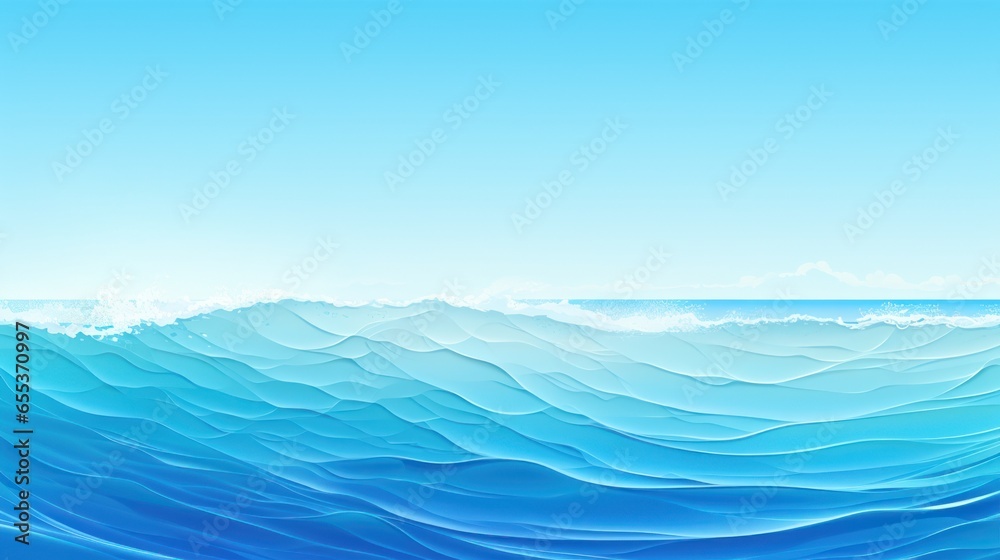blue sea background. Generative AI 