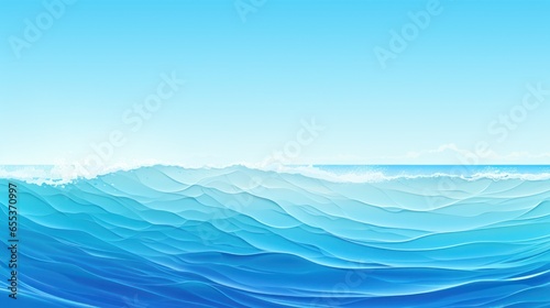 blue sea background. Generative AI  © ArtSpree