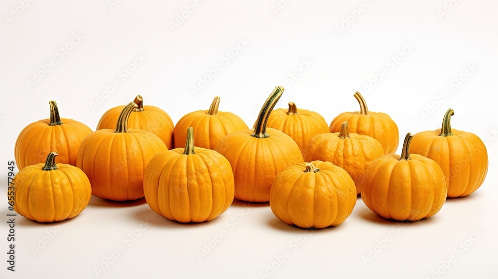 a group of small pumpkins sitting next to each other. generative ai a group of small pumpkins sitting next to each other. generative ai