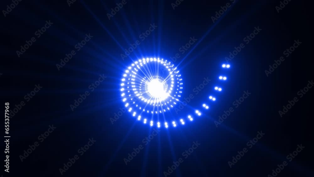 This stock motion graphic video of 4K Colored Spiral Dots Lights Tunnel with gentle overlapping curves on seamless loops This stock motion graphic video of 4K Colored Spiral Dots Lights Tunnel with gentle overlapping curves on seamless loops