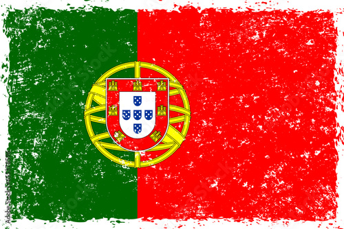 Portugal flag grunge distressed style