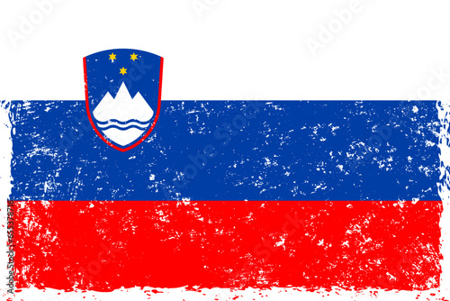 Fotografie Slovenia flag grunge distressed style