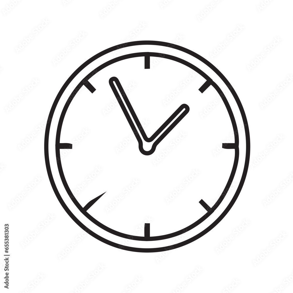 clock icon vector illustration icon in a isolated vector design illustration on a white background clock icon vector illustration icon in a isolated vector design illustration on a white background