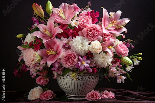 Beautiful assortment of flowers ideal for celebrating mothers. Generative AI © Ori