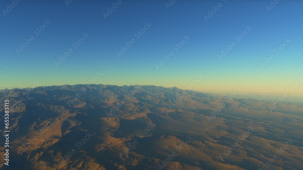landscape on planet Mars, scenic desert scene on the red planet
landscape on planet Mars, scenic desert scene on the red planet