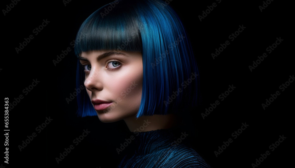Beautiful Caucasian woman with cute hairstyle and elegant sensuality generated by AI Beautiful Caucasian woman with cute hairstyle and elegant sensuality generated by AI